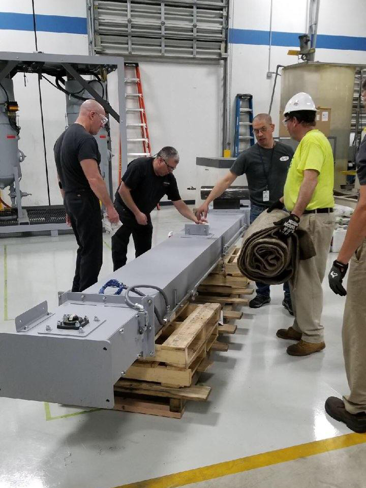 equipment maintenance on pallets