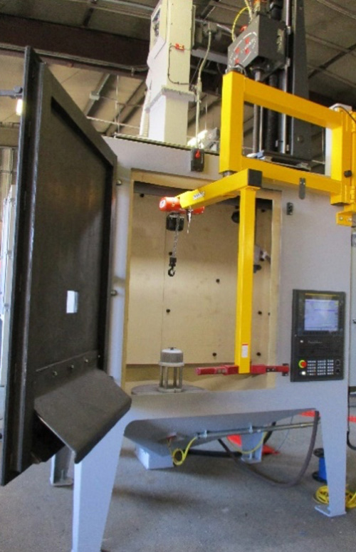Cabinet mounted jib crane