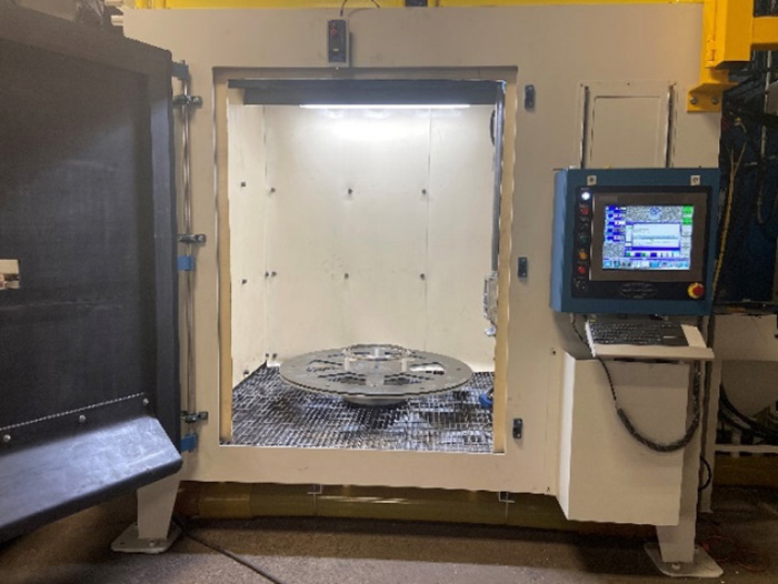 model 613 g c cnc grit blast open